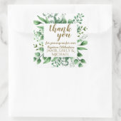 Vielen Dank BAPTISM Sticker , botanische Blätter B (Tasche)