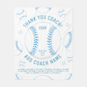 Vielen Dank Baseball Coach Blue Team Players Namen Fleecedecke (Vorderseite)