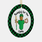 Vielen Dank Baseball Coach Budget Holiday Geschenk Keramik Ornament (Rechts)