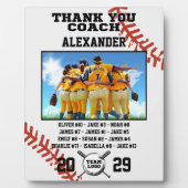 Vielen Dank Baseball Coach, Custom Foto & Names Fotoplatte (Vorderseite)