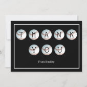 Vielen Dank Baseball Custom Personalisiert Dankeskarte (Vorderseite)