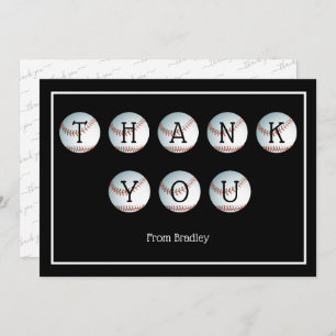 Vielen Dank Baseball Custom Personalisiert Dankeskarte