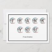 Vielen Dank Baseball Custom Personalisiert Dankeskarte (Vorderseite)