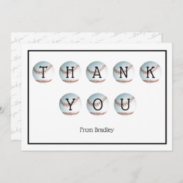 Vielen Dank Baseball Custom Personalisiert Dankeskarte