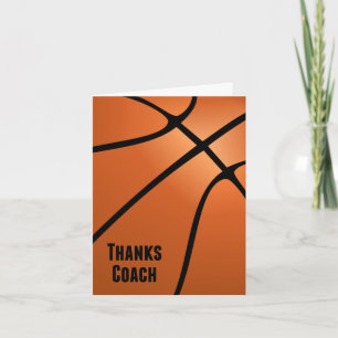 Vielen Dank Basketball Coach für Engagement, harte Dankeskarte