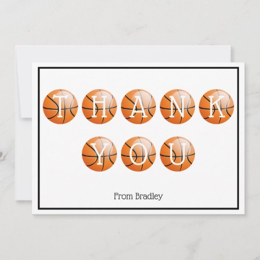 Vielen Dank Basketball Custom Personalisiert (Vorderseite)