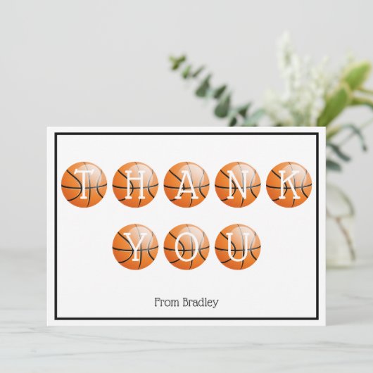 Vielen Dank Basketball Custom Personalisiert (Stehend Vorderseite)