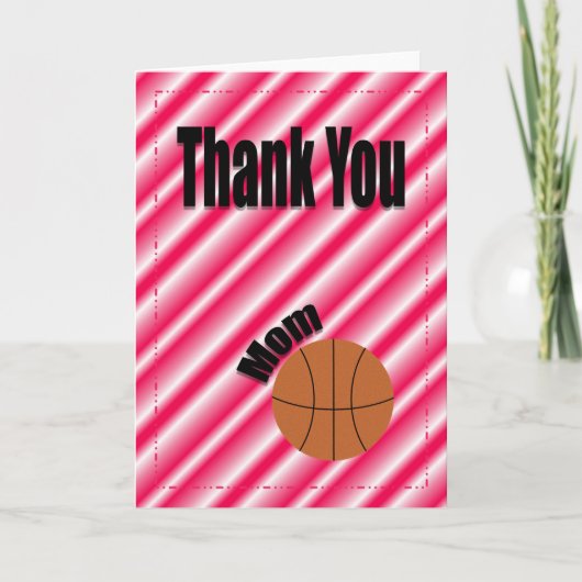 Vielen Dank Basketball Team Mama Card Dankeskarte (Vorderseite)