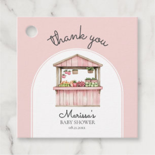 Vielen Dank Bauern Market Girl Baby Dusche Geschenkanhänger