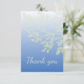 Vielen Dank Baumzweig Foliage Blätter Natur Dankeskarte (Stehend Vorderseite)