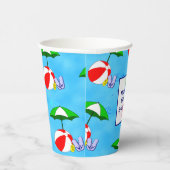 Vielen Dank Beach Ball Pool Umbrella Party Pappbecher (Rechts)