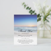 Vielen Dank Beach Ocean Beerdigung Foto Beileid Gk Dankeskarte (Stehend Vorderseite)
