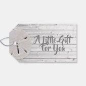 Vielen Dank, Beachy Wood Aquamarin Coral Geschenk Geschenkanhänger (Rückseite Horizontal)