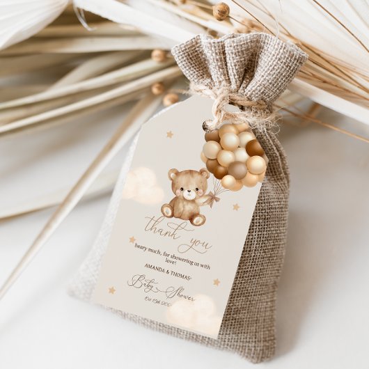 Vielen Dank Beary Much Baby Dusche Geschenkanhänger