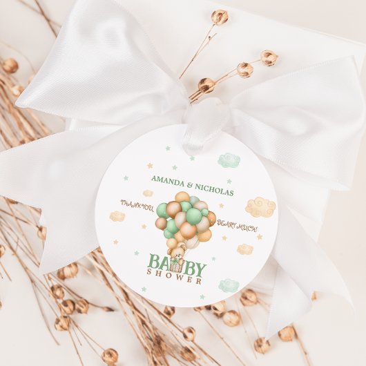 Vielen Dank Beary Much Bear Balloons Baby Dusche Geschenkanhänger