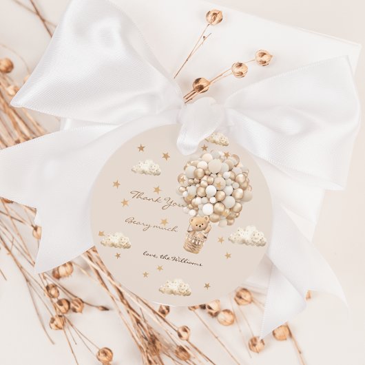 Vielen Dank Beary Much Beige Bear Baby Dusche Geschenkanhänger