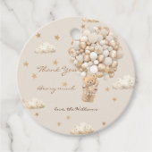 Vielen Dank Beary Much Beige Bear Baby Dusche Geschenkanhänger (Vorderseite)