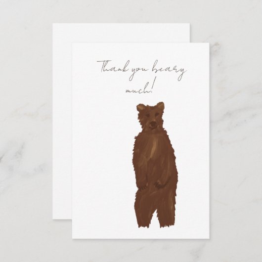 Vielen Dank Beary Much Dankeskarte (Vorne/Hinten)