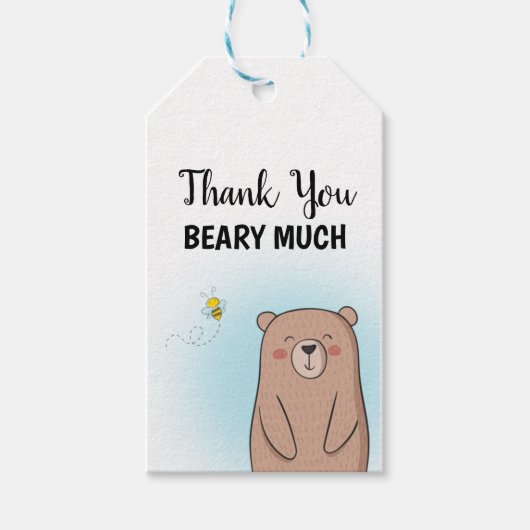 Vielen Dank Beary Much Geschenkanhänger (Vorderseite)