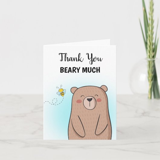 Vielen Dank Beary Much Karte (Vorderseite)