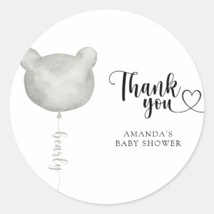 Vielen Dank beary Runder Aufkleber