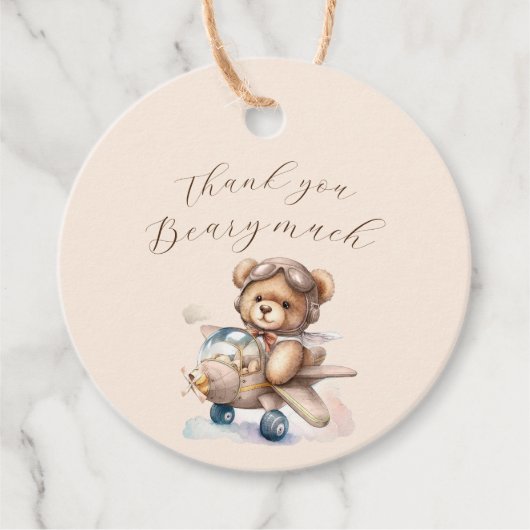 Vielen Dank beary vielen Hot Teddy Bären Geschenkanhänger (Vorderseite)