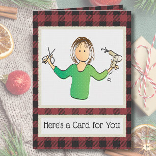 Vielen Dank, Beautician Hairstylist für Ihre Weihn Karte