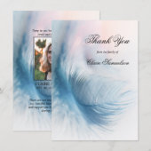 Vielen Dank Beerdigung Beileid Feather Air | FOTO Dankeskarte (Vorne/Hinten)