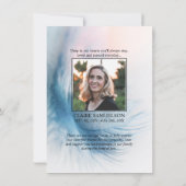 Vielen Dank Beerdigung Beileid Feather Air | FOTO Dankeskarte (Rückseite)