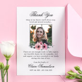 Vielen Dank Beerdigung Beileid Pink Floral | FOTO Dankeskarte