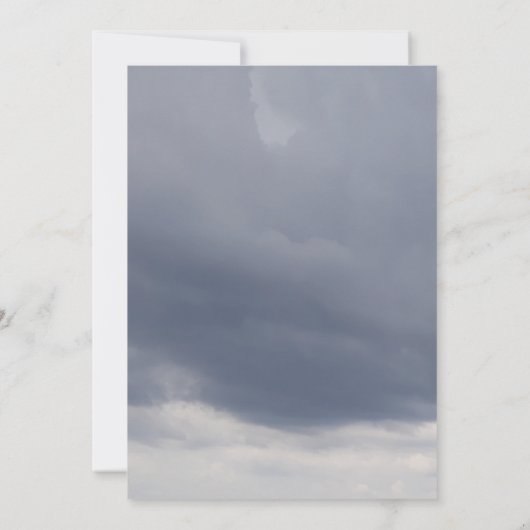 Vielen Dank Beerdigung Bewölkung Beileid Trauerkar Einladung (Rückseite)