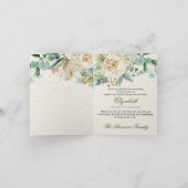 Vielen Dank Beerdigung Foto Elegante Rose Foliage Einladung (Innenseite)