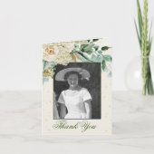 Vielen Dank Beerdigung Foto Elegante Rose Foliage Einladung (Vorderseite)