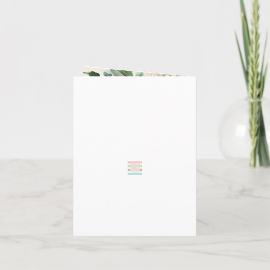 Vielen Dank Beerdigung Foto Elegante Rose Foliage Einladung (Rückseite)