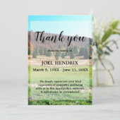 Vielen Dank Beerdigung Wood Beileid Kummerkarte Einladung (Stehend Vorderseite)