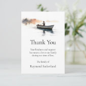 Vielen Dank, Beerdigungskarten, Fangbootkarte Dankeskarte (Stehend Vorderseite)