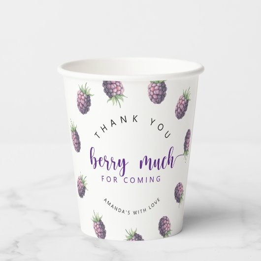 Vielen Dank, Beere Pappbecher (Rückseite)