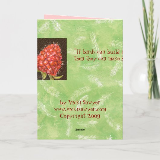 Vielen Dank, Beerenkarte Dankeskarte (Rückseite)