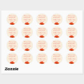 Vielen Dank Beige Hochzeit im Herbst Stickers Sonn (Blatt)