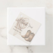 Vielen Dank Beige Stiefel oder Bows Gender Reveve Geschenkanhänger (Beispiel)