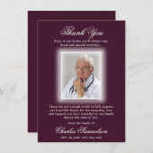 Vielen Dank Beileid EGGPLANT | FOTO Dankeskarte (Vorne/Hinten)