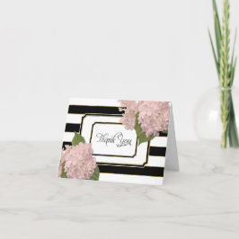 Vielen Dank bemerkt Hydrangeas floral Art Deco Str Dankeskarte