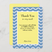 Vielen Dank Benutzerdefinierter bearbeitbarer Text Dankeskarte (Vorne/Hinten)