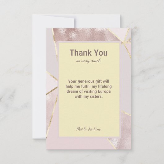 Vielen Dank Benutzerdefinierter bearbeitbarer Text Dankeskarte (Vorderseite)