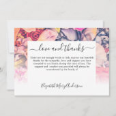 Vielen Dank Bereavement Bright Floral Memorial Dankeskarte (Vorderseite)