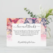 Vielen Dank Bereavement Bright Floral Memorial Dankeskarte (Stehend Vorderseite)