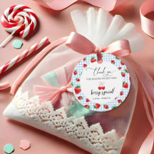 Vielen Dank Berry Birthday Favor Tags