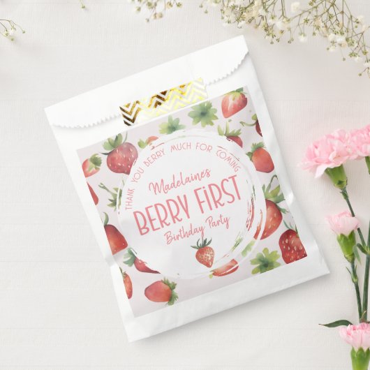 Vielen Dank Berry Much 1. Berry Erster Geburtstag Geschenktütchen (Versiegelt)