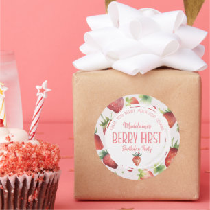 Vielen Dank Berry Much 1. Berry Erster Geburtstag Runder Aufkleber