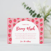 Vielen Dank Berry Much Baby Dusche Danke Karte (Stehend Vorderseite)